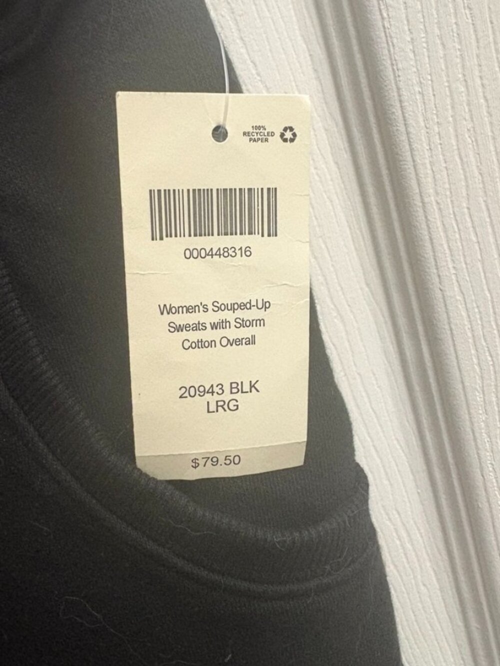 Duluth Souped-Up Sweats with Storm Cotton Overalls Black L - Picture 3 of 5